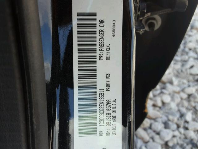 1C3CCBCG2EN135911 - 2014 CHRYSLER 200 LIMITE BLACK photo 10