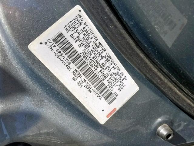 JT8BF28G6Y5101173 - 2000 LEXUS ES 300 GRAY photo 10