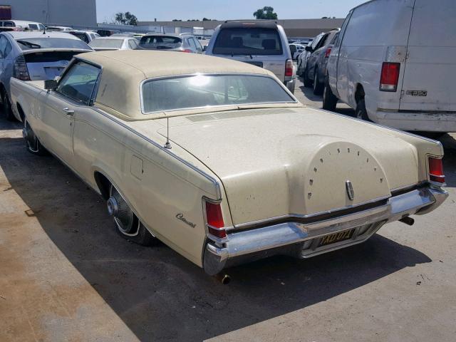9Y89A868373 - 1959 LINCOLN CONTINENTA YELLOW photo 3