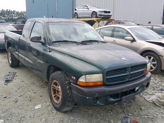 1B7GL22X3YS692847 - 2000 DODGE DAKOTA GREEN photo 1