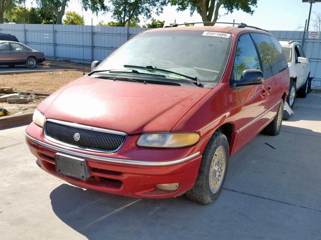 1C4GP64L2VB376969 - 1997 CHRYSLER TOWN & COU RED photo 2