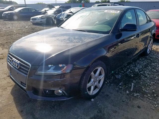 WAULF78K29N011699 - 2009 AUDI A4 2.0T QU BLACK photo 2