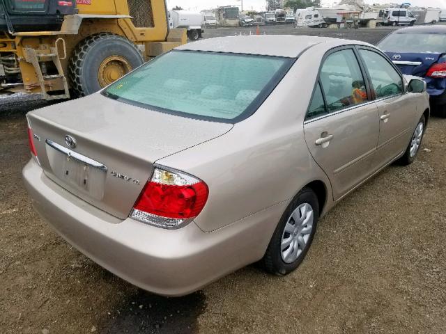 4T1BE32K15U028203 - 2005 TOYOTA CAMRY LE GOLD photo 4