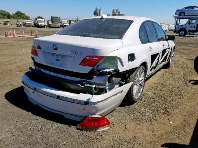 WBAHL83538DT12346 - 2008 BMW 750 I WHITE photo 4