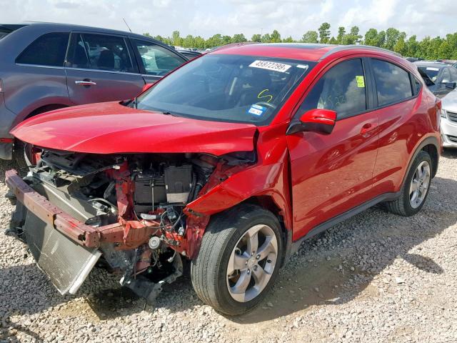 3CZRU5H73HM711298 - 2017 HONDA HR-V EXL RED photo 2