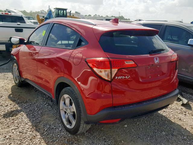 3CZRU5H73HM711298 - 2017 HONDA HR-V EXL RED photo 3