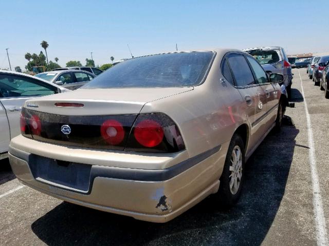 2G1WF52E259133525 - 2005 CHEVROLET IMPALA GOLD photo 4