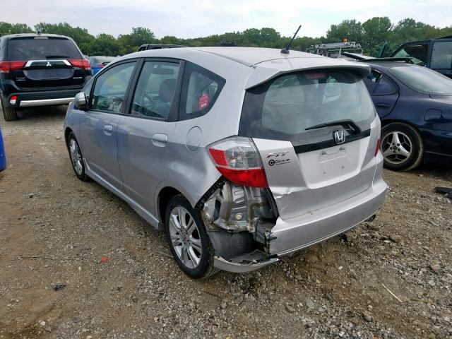 JHMGE8H56BC000793 - 2011 HONDA FIT SPORT SILVER photo 3