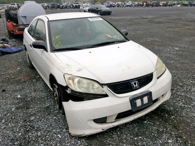 1HGEM22195L070597 - 2005 HONDA CIVIC DX V WHITE photo 1