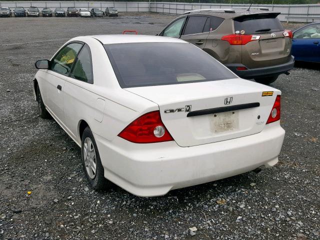 1HGEM22195L070597 - 2005 HONDA CIVIC DX V WHITE photo 3