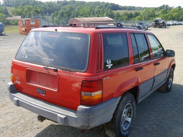 1J4GZ58S3TC350761 - 1996 JEEP GRAND CHER RED photo 4