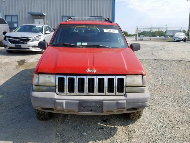 1J4GZ58S3TC350761 - 1996 JEEP GRAND CHER RED photo 9