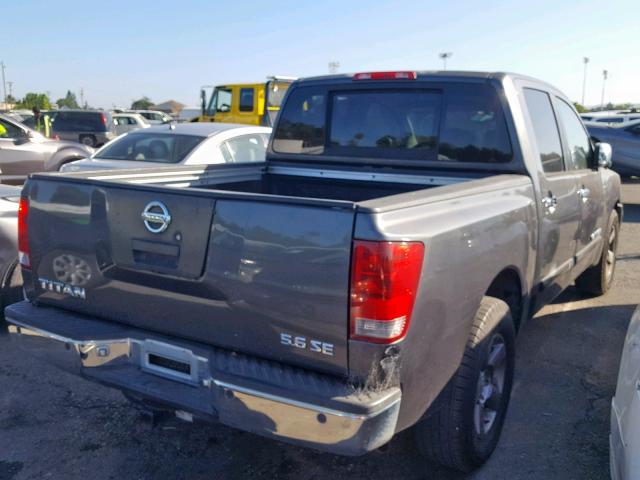 1N6AA07A85N507963 - 2005 NISSAN TITAN XE CHARCOAL photo 4