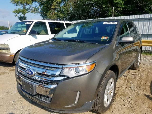 2FMDK4JC4DBA14625 - 2013 FORD EDGE SEL GOLD photo 2