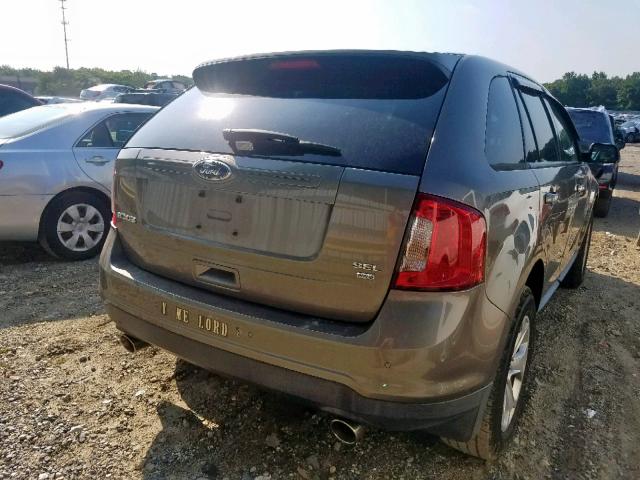 2FMDK4JC4DBA14625 - 2013 FORD EDGE SEL GOLD photo 4