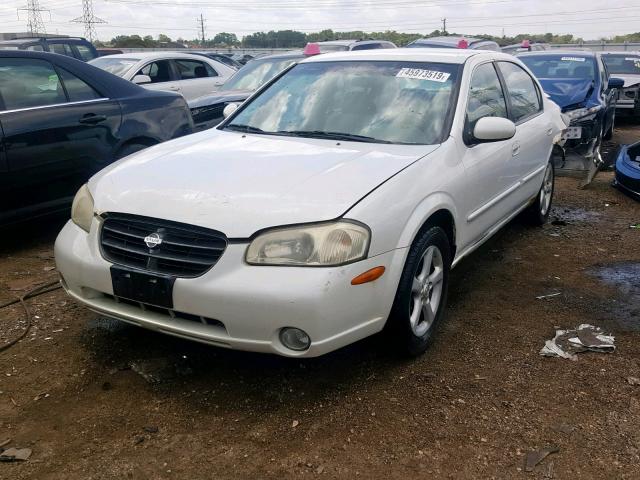 JN1CA31D51T806514 - 2001 NISSAN MAXIMA GXE WHITE photo 2