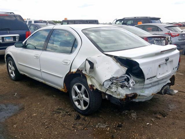 JN1CA31D51T806514 - 2001 NISSAN MAXIMA GXE WHITE photo 3