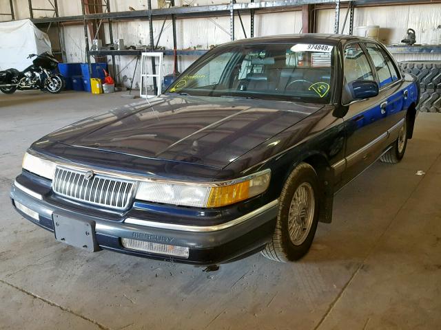 2MECM75W0NX624623 - 1992 MERCURY GRAND MARQ BLUE photo 2