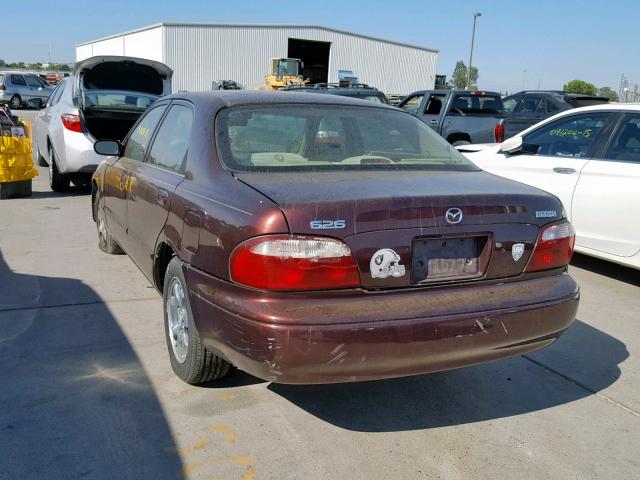 1YVGF22C725291936 - 2002 MAZDA 626 LX BURGUNDY photo 3