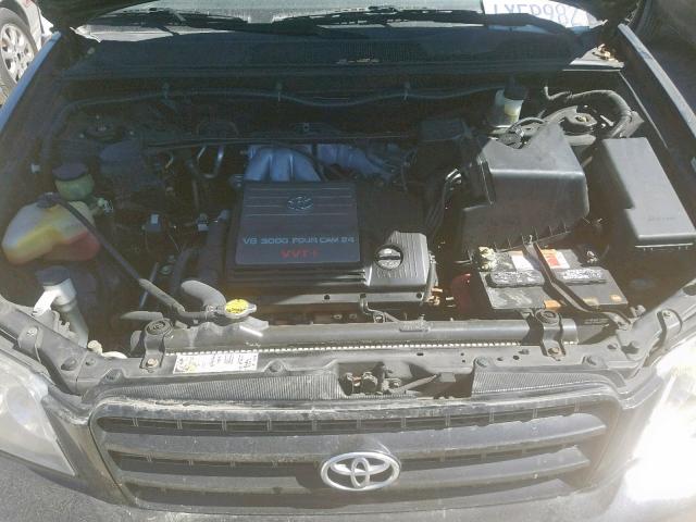 JTEGF21AX20052699 - 2002 TOYOTA HIGHLANDER BLACK photo 7