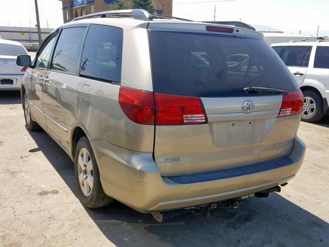 5TDZA22C04S176993 - 2004 TOYOTA SIENNA XLE GOLD photo 3