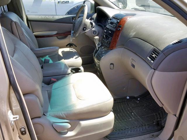 5TDZA22C04S176993 - 2004 TOYOTA SIENNA XLE GOLD photo 5