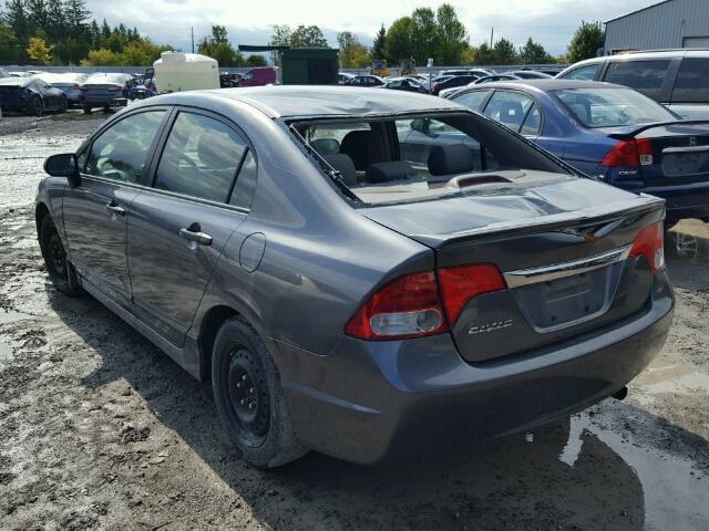 2HGFA1F29AH010319 - 2010 HONDA CIVIC DX GRAY photo 3