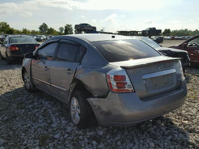 3N1AB6AP5CL735015 - 2012 NISSAN SENTRA 2.0 GRAY photo 3