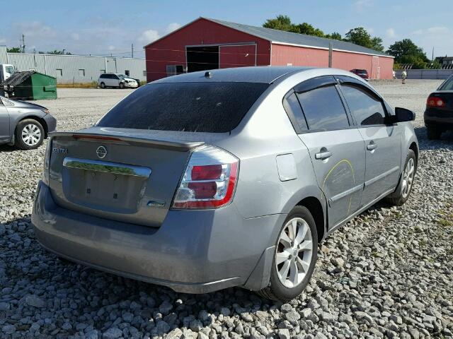 3N1AB6AP5CL735015 - 2012 NISSAN SENTRA 2.0 GRAY photo 4