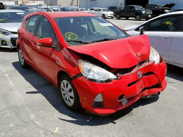 JTDKDTB3XD1530563 - 2013 TOYOTA PRIUS C RED photo 1