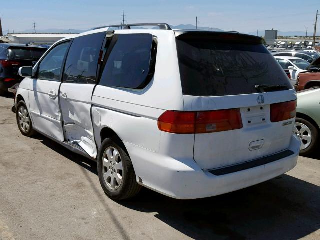 5FNRL18662B010694 - 2002 HONDA ODYSSEY EX WHITE photo 3