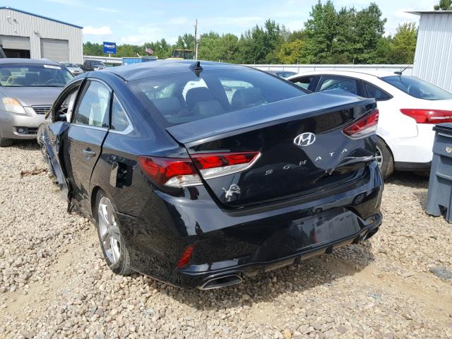 5NPE34AF9JH598536 - 2018 HYUNDAI SONATA SPO BLACK photo 3