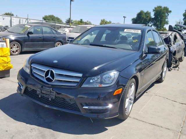 WDDGF4HB5CA598665 - 2012 MERCEDES-BENZ C 250 BLACK photo 2