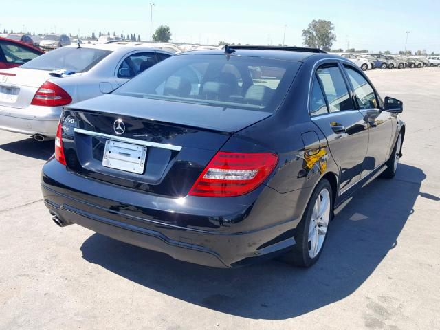 WDDGF4HB5CA598665 - 2012 MERCEDES-BENZ C 250 BLACK photo 4