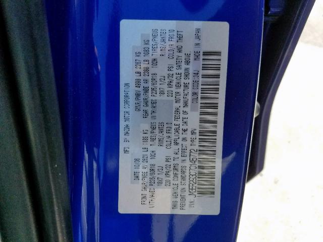 JM3ER293070145772 - 2007 MAZDA CX-7 BLUE photo 10