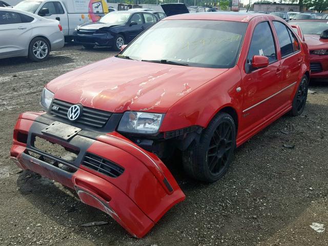 3VWSE69M15M015756 - 2005 VOLKSWAGEN JETTA GLI RED photo 2