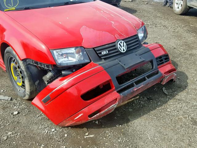 3VWSE69M15M015756 - 2005 VOLKSWAGEN JETTA GLI RED photo 9