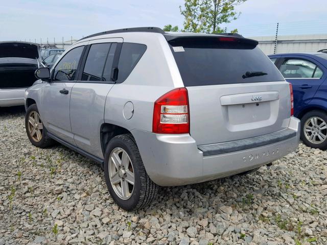 1J8FT47W97D170260 - 2007 JEEP COMPASS SILVER photo 3