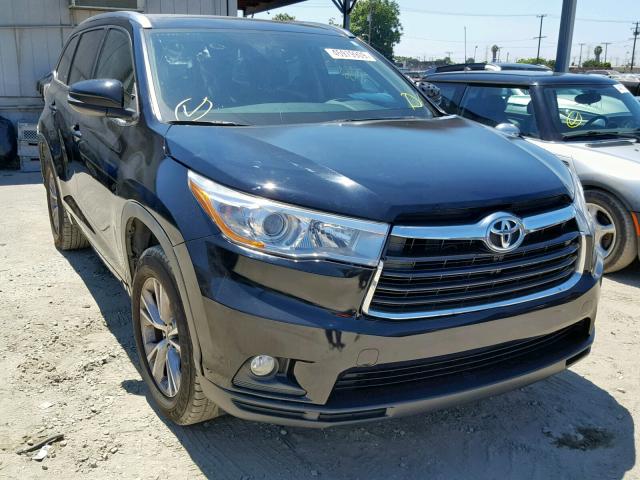 5TDKKRFH7FS048119 - 2015 TOYOTA HIGHLANDER BLACK photo 1