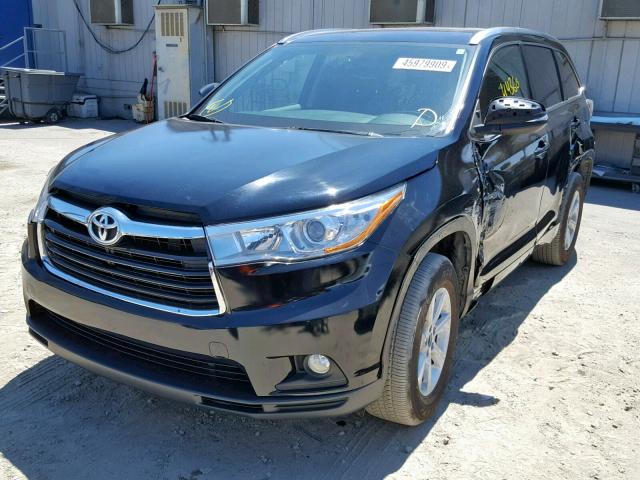 5TDKKRFH7FS048119 - 2015 TOYOTA HIGHLANDER BLACK photo 2