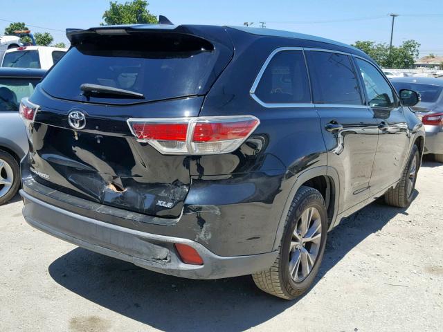 5TDKKRFH7FS048119 - 2015 TOYOTA HIGHLANDER BLACK photo 4