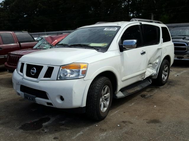 5N1AA0ND8BN608184 - 2011 NISSAN ARMADA SV WHITE photo 2