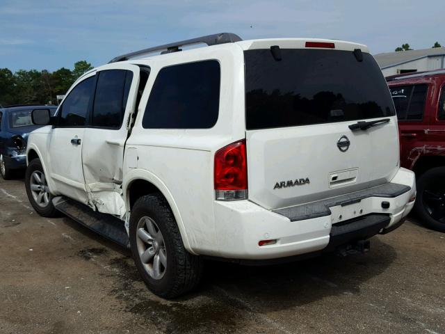 5N1AA0ND8BN608184 - 2011 NISSAN ARMADA SV WHITE photo 3