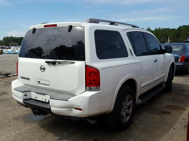 5N1AA0ND8BN608184 - 2011 NISSAN ARMADA SV WHITE photo 4