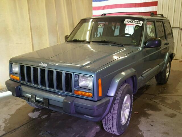 1J4FF68S1XL546164 - 1999 JEEP CHEROKEE BLUE photo 2