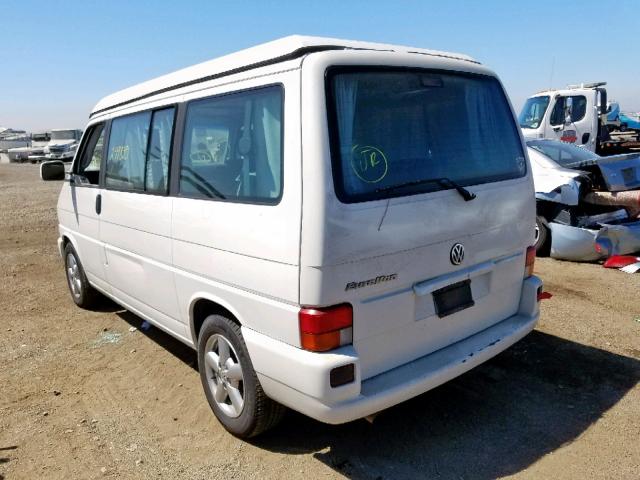 WV2NB47052H001597 - 2002 VOLKSWAGEN EUROVAN MV WHITE photo 3