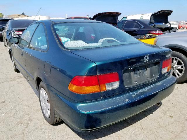 1HGEJ6121WL096185 - 1998 HONDA CIVIC DX GREEN photo 3