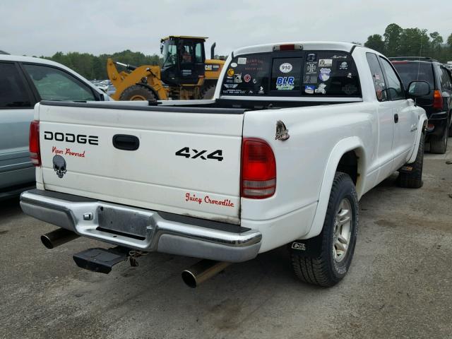 1B7GG22XX1S321176 - 2001 DODGE DAKOTA WHITE photo 4