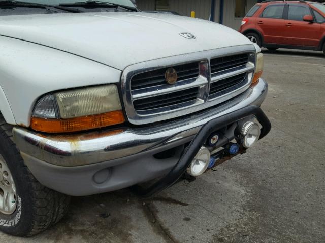 1B7GG22XX1S321176 - 2001 DODGE DAKOTA WHITE photo 9