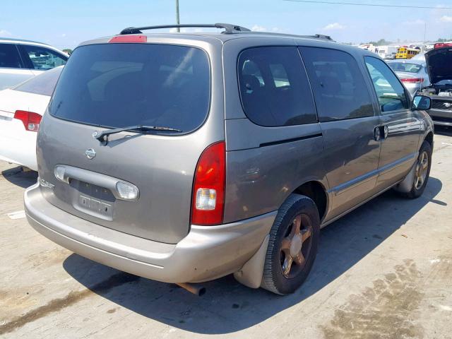 4N2ZN15TX1D802158 - 2001 NISSAN QUEST GXE GOLD photo 4